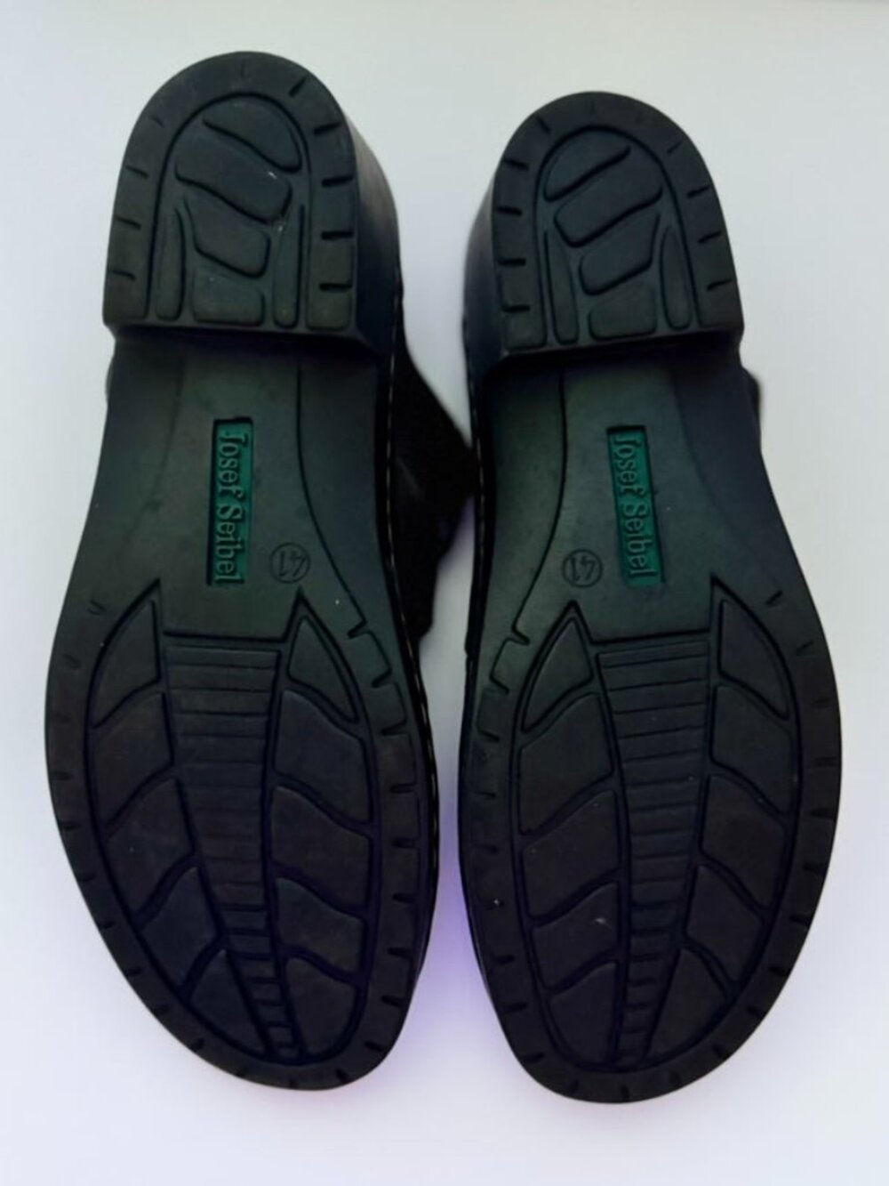 Josef Seibel Womens Sandals Black Platform Wedge Fisherman Mule Comfort Size 41 - Picture 7 of 10